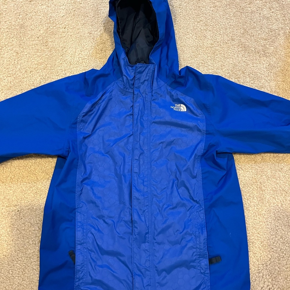 The North Face Blue Boys' Rain Jacket - Size 14/16